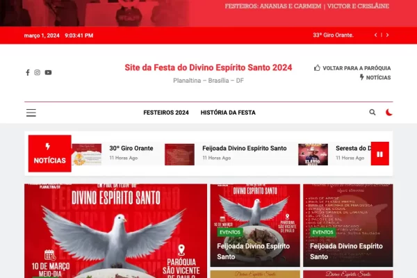 Site da Festa do Divino Espírito Santo.