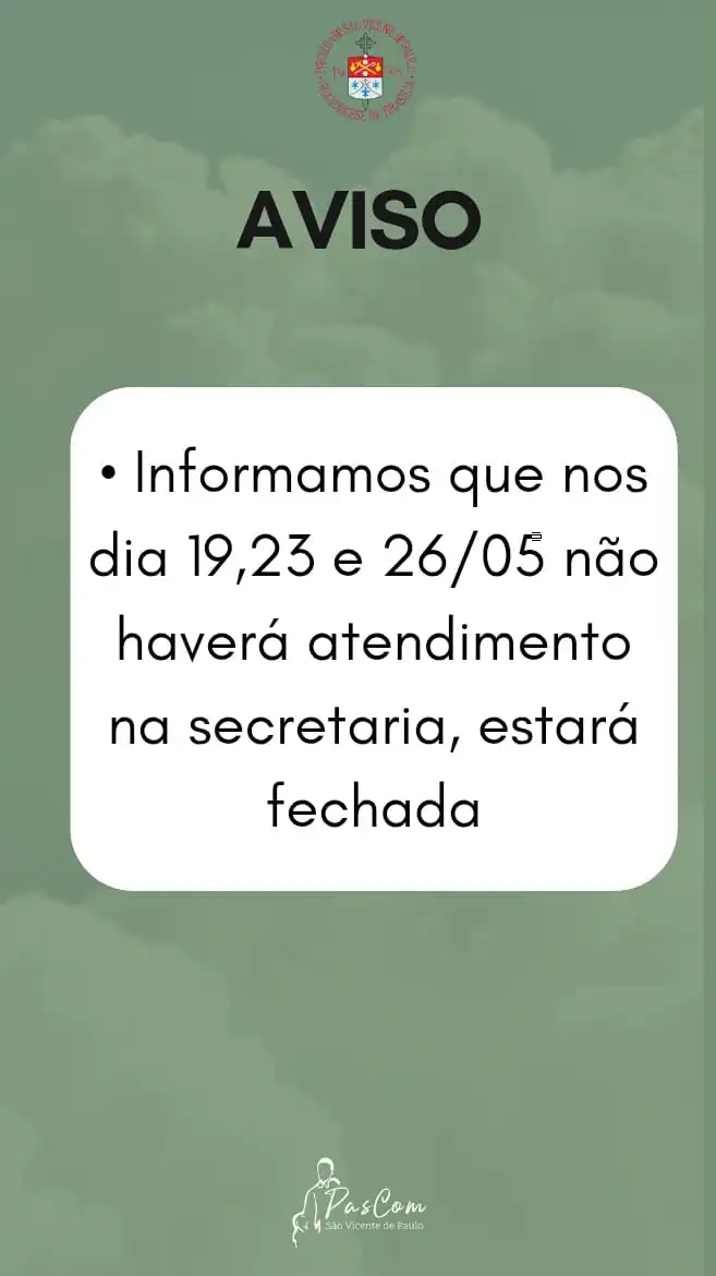 AvisoParoquiaMaio