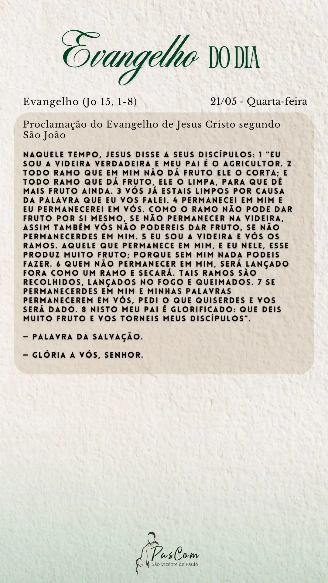 EvangelhoDia21-5-2025
