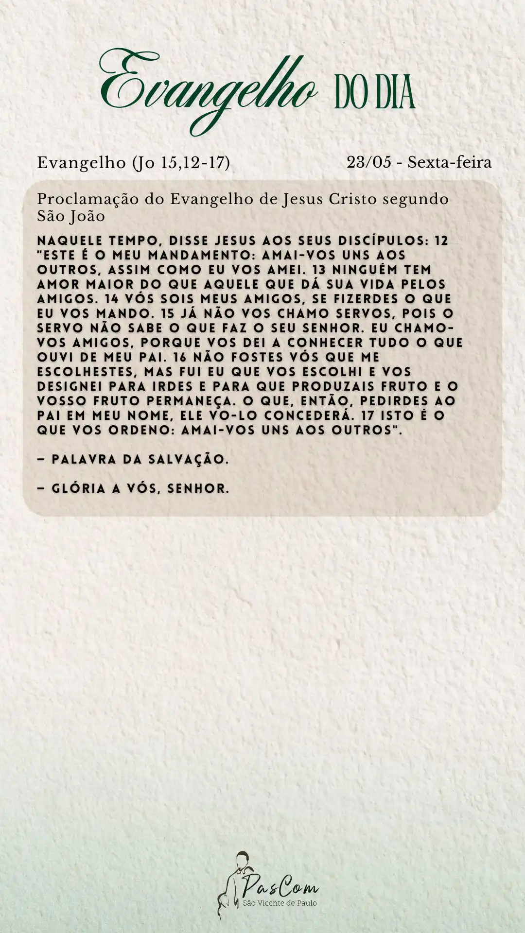 EvangelhoDia23-5-2025